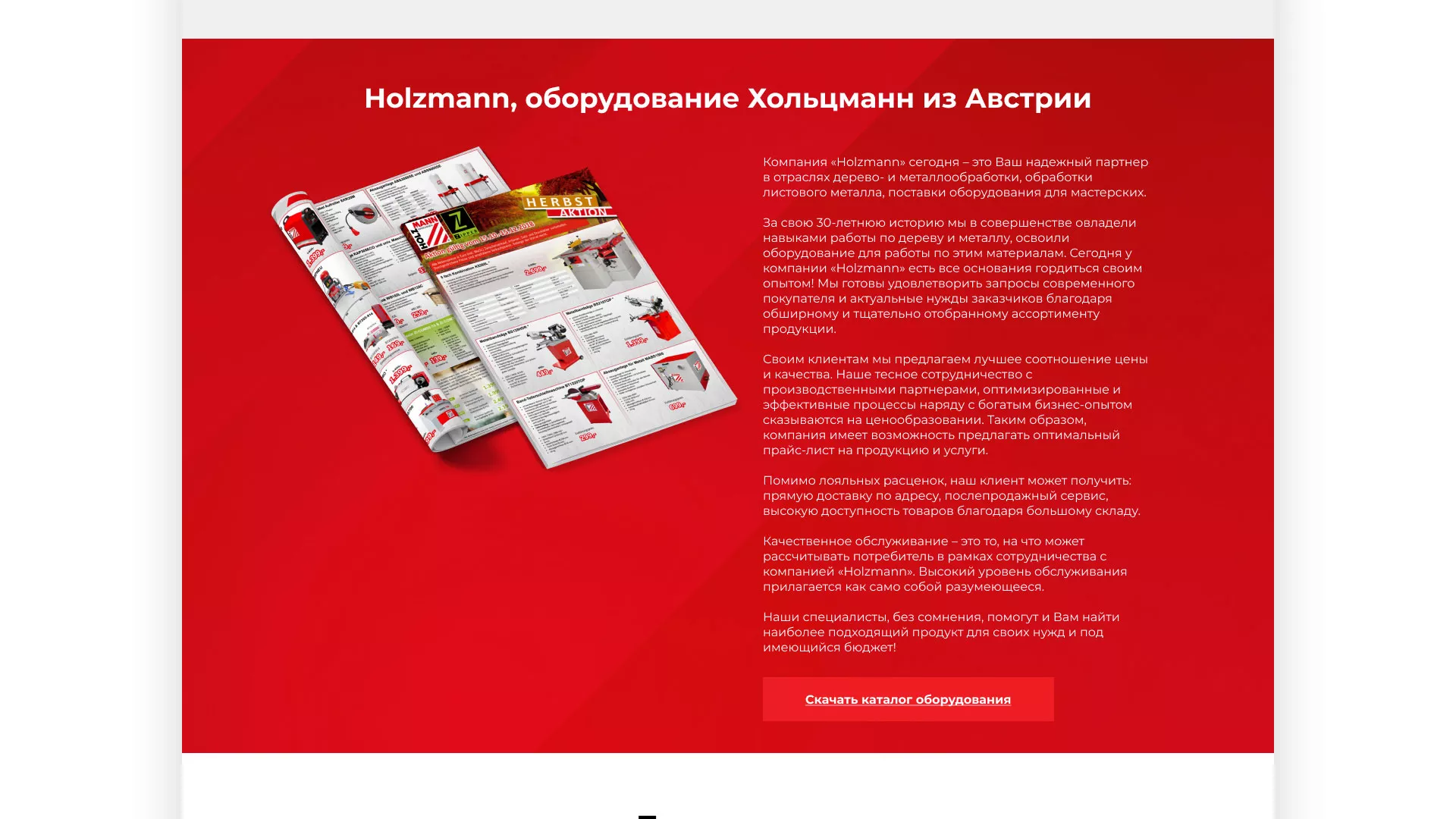 Создание сайта компании «HOLZMANN Maschinen GmbH» в Люберцах