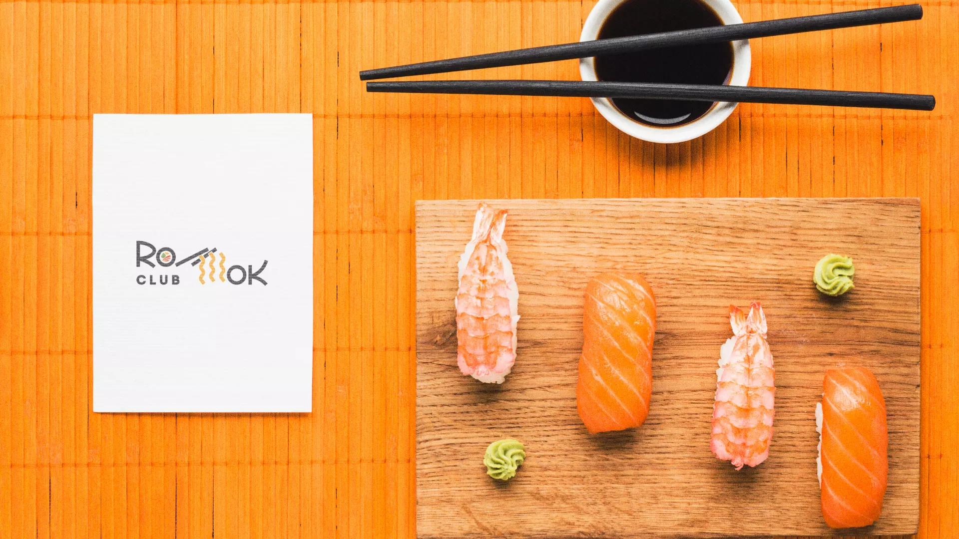 Создание логотипа суши-бара «Roll Wok Club» в Люберцах